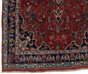 40473-Antique_Persian_Halvai_Bidjar_Fine_Handwoven_Rug-5'2''x8'5''-Persia-1-Border