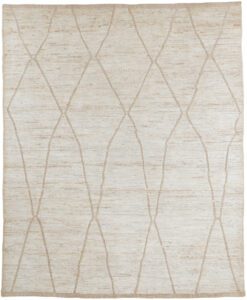 Afghan Moroccan Handwoven Undyed Wool Rug