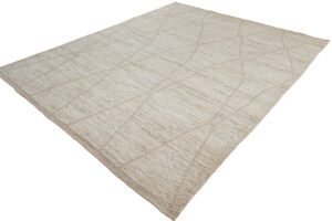 Afghan Moroccan Handwoven Undyed Wool Rug