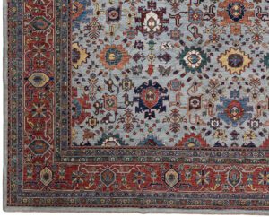 54551_BTR002A-Harshang_Handwoven_Tribal_Rug-13'0''x13'2''-Afghanistan-1-Border