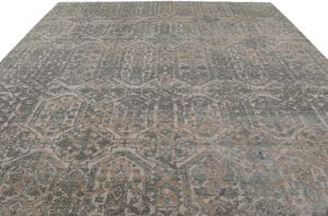 Heirloom Modern Handwoven Wool and Silk Rug