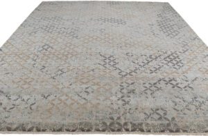Heirloom Modern Handwoven Wool and Silk Rug