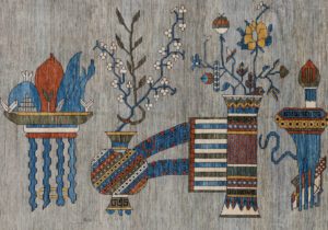 54555_BTR003A-East_Turkestan_Pictorial_Transitional_Handwoven_Rug-8'3''x9'7''-Afghanistan-1-Center