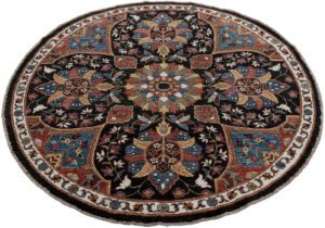 Afghan Farahan Handwoven Tribal Round Rug