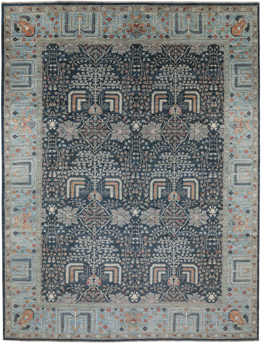 Afghan Bakshaish Cypress Transitional Handwoven Tribal Rug