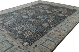 Afghan Bakshaish Cypress Transitional Handwoven Tribal Rug