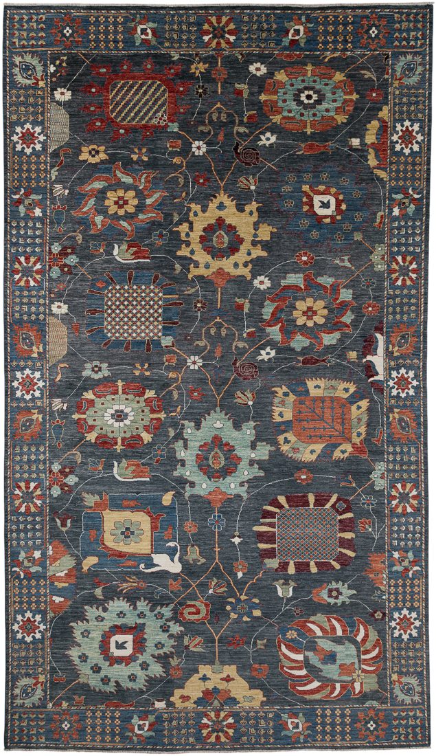Afghan Palmette Handwoven Tribal Rug