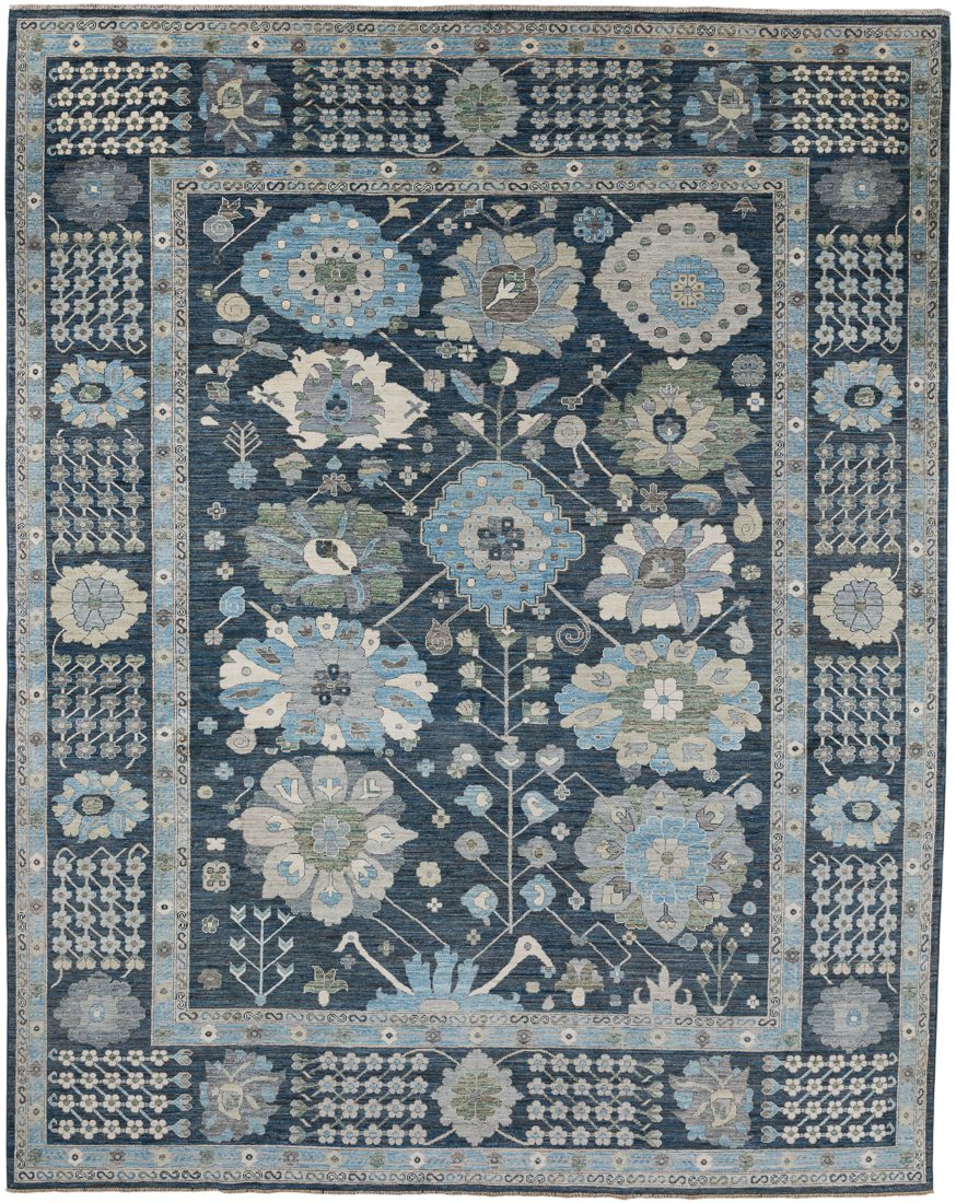 Afghan Kurd Blossom Handwoven Tribal Rug