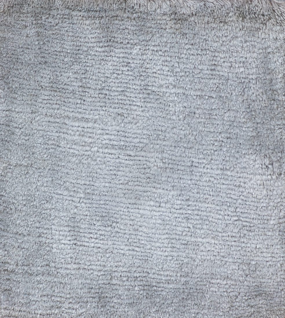 Luxury Silk Handwoven Silver Rug