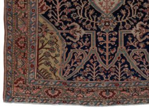 34529-Antique_Farahan_Sarouk_Handwoven_Rug-4'5''x5'10''-Persia-1-Border