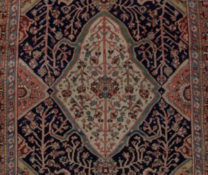34529-Antique_Farahan_Sarouk_Handwoven_Rug-4'5''x5'10''-Persia-1-Center