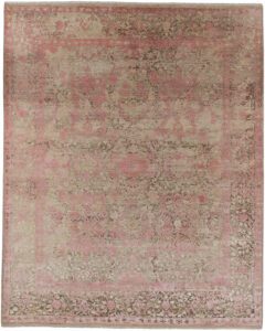 Transitional Wool and Silk Hand knotted Rug