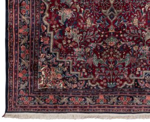 25308-Persian_Bidjar_Fine_Handwoven_Vintage_Rug-7'4''x10'3''-Iran-1-Border