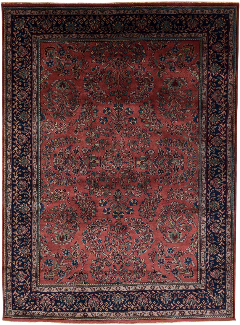 Fine Indian Sarouk Handwoven Heirloom Rug