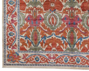 54703_BTR020A-Art_Nouveau_Handwoven_Tribal_Rug-8'3''x10'5''-Afghanistan-1-Border