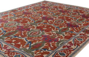 Afghan Art Nouveau Handwoven Tribal Rug