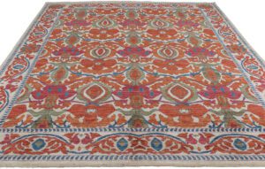 Afghan Art Nouveau Handwoven Tribal Rug