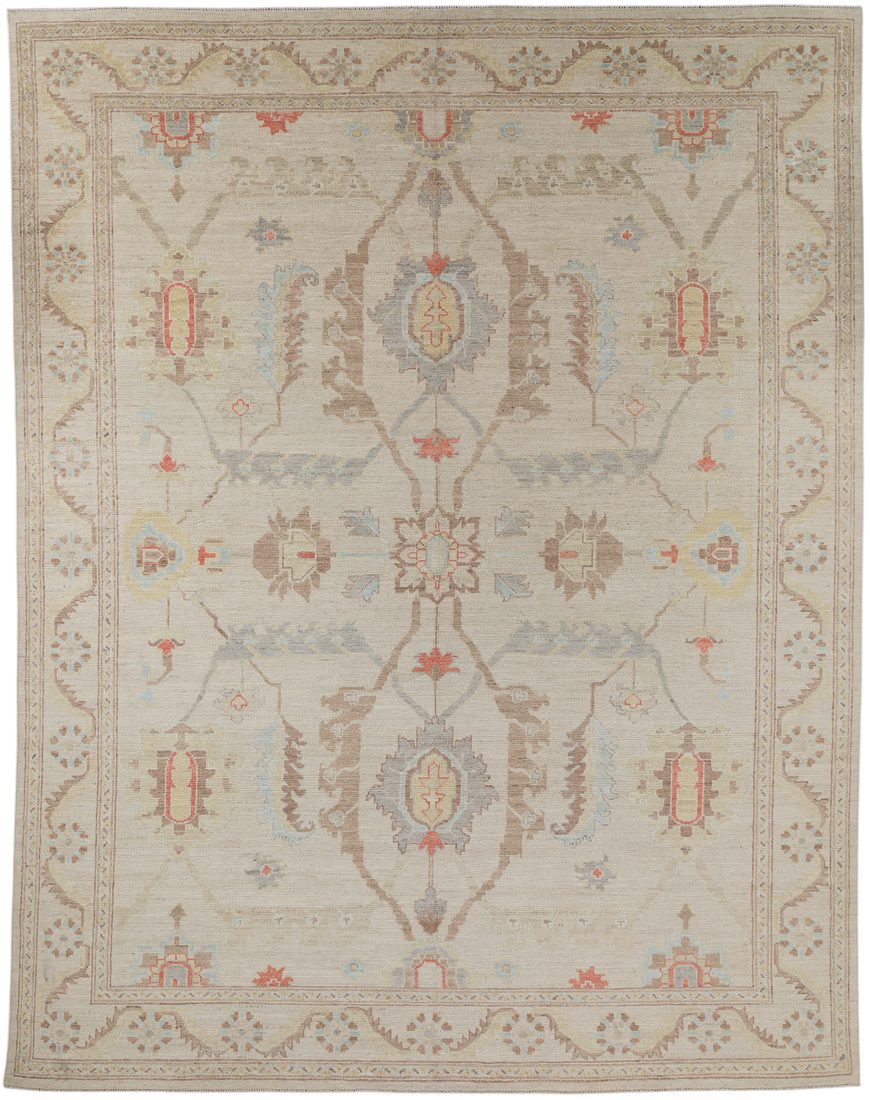 Angora Oushak Handwoven Tribal Rug